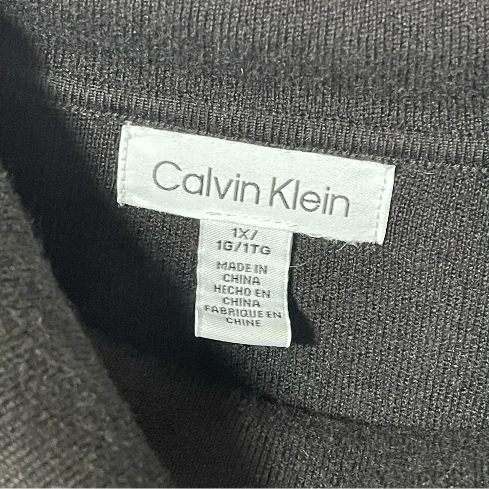 Calvin Klein Black Cowl Neck Sweater Drop Shoulder Long Sleeve Cozy Oversized 1X